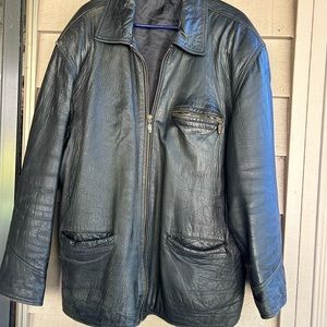 Maddox leather jacket black Sz XL.